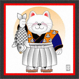 Maneki Neko Boy (good fortune cat)